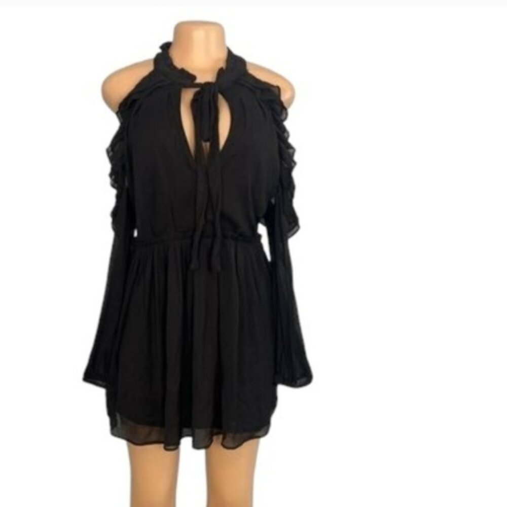 Free People Sheer Black Bohemian Dress NWT